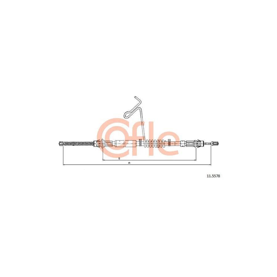 Cofle 11.5578 Hand Brake Cable for Ford Transit Mk5 Platform / Chassis (V184, V185)