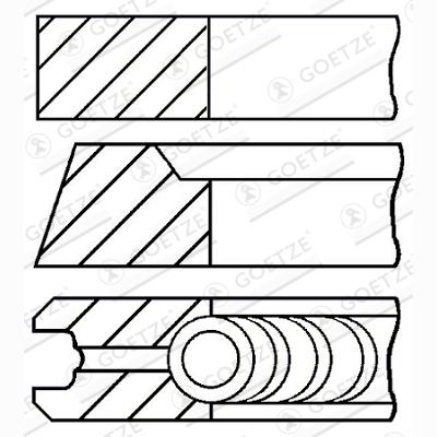 GOETZE 08-405600-10 Piston Ring Kit