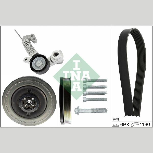 INA 529037420 V-Ribbed Belt Set