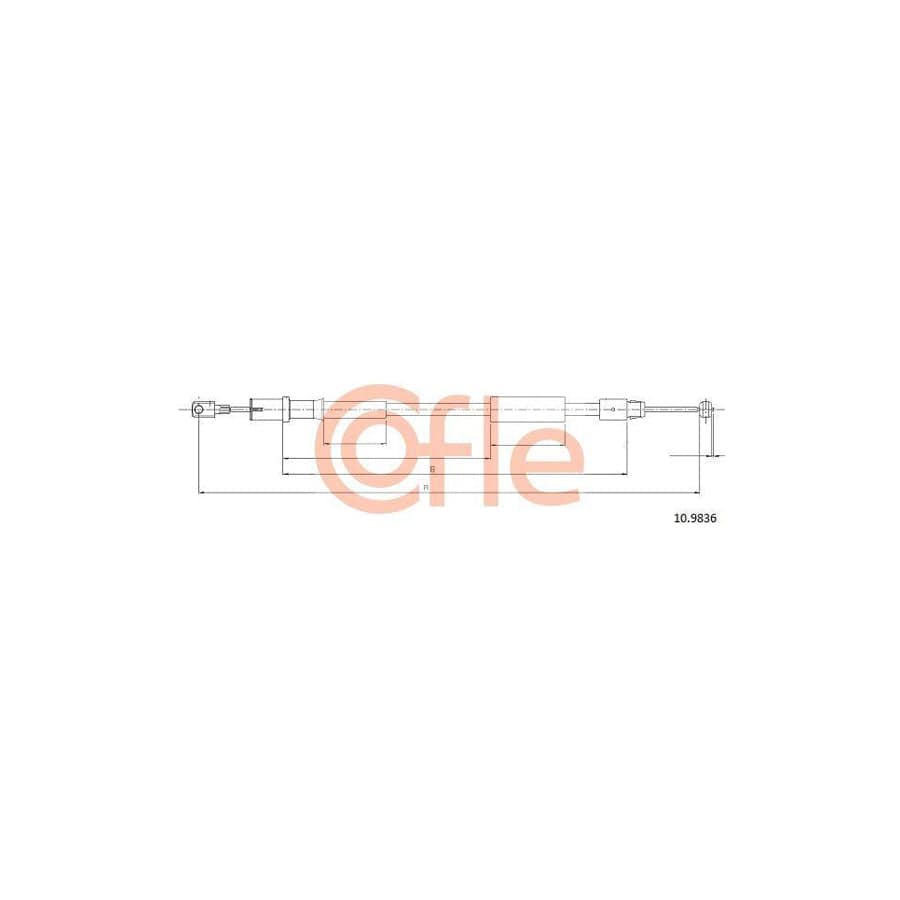 Cofle 92.10.9836 Hand Brake Cable