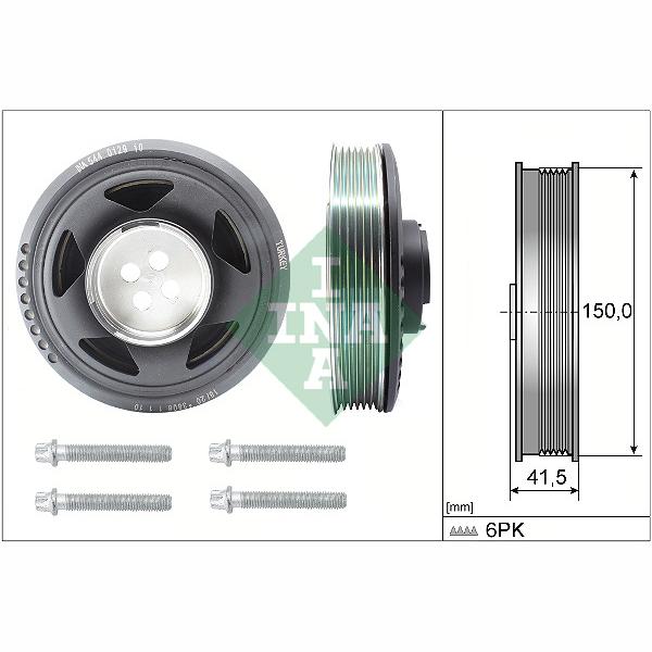 INA 544012920 Crankshaft Belt Pulley Set