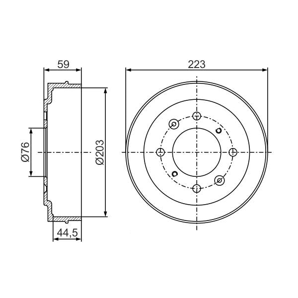 BOSCH 0986477234 Brake Drum