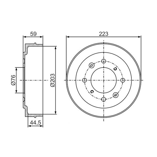 BOSCH 0986477234 Brake Drum