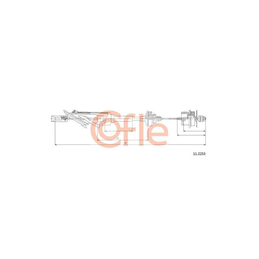 Cofle 92.11.2253 Clutch Cable for Citroen Saxo Hatchback