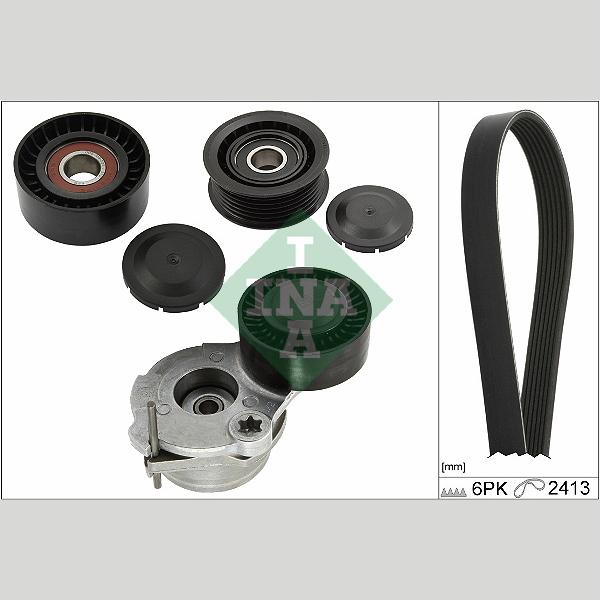 INA 529048410 V-Ribbed Belt Set