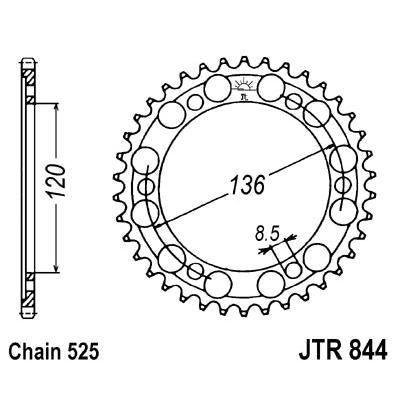 JT JTR844,44 Chain Sprocket