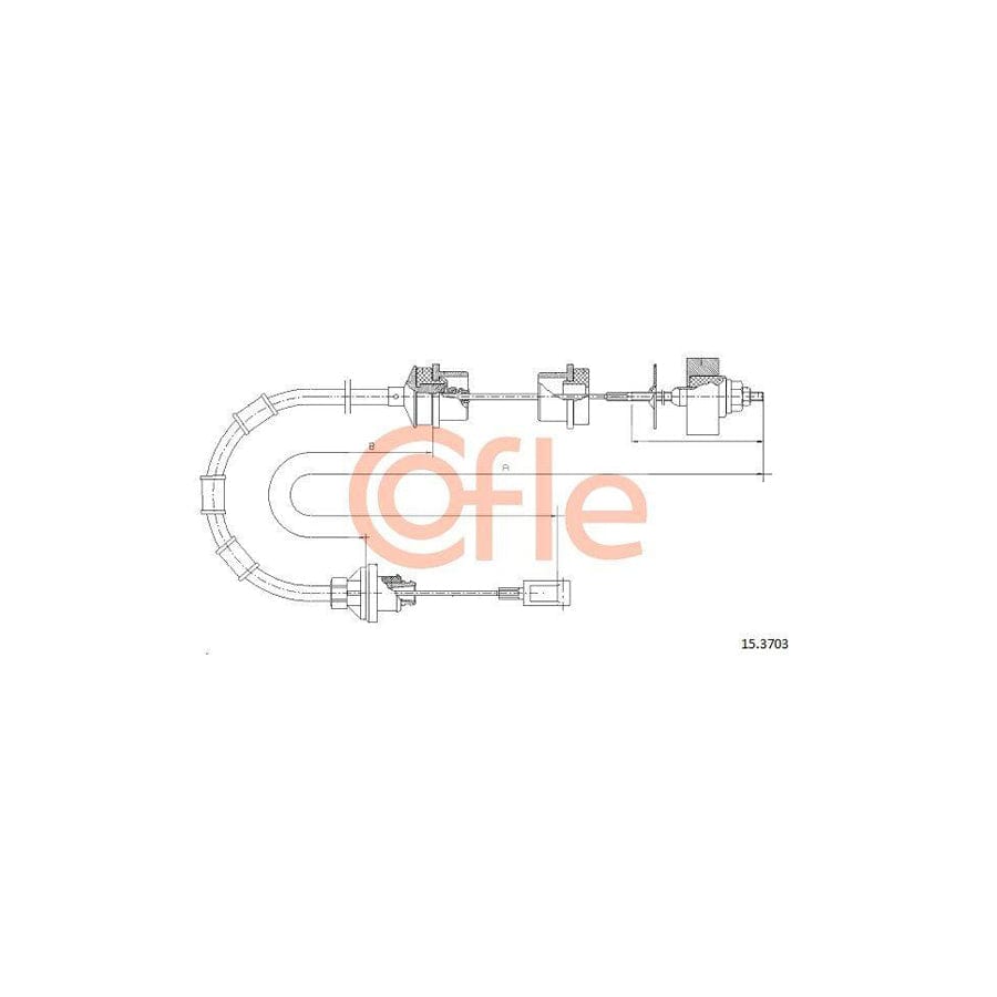 Cofle 15.3703 Clutch Cable for Fiat Ducato