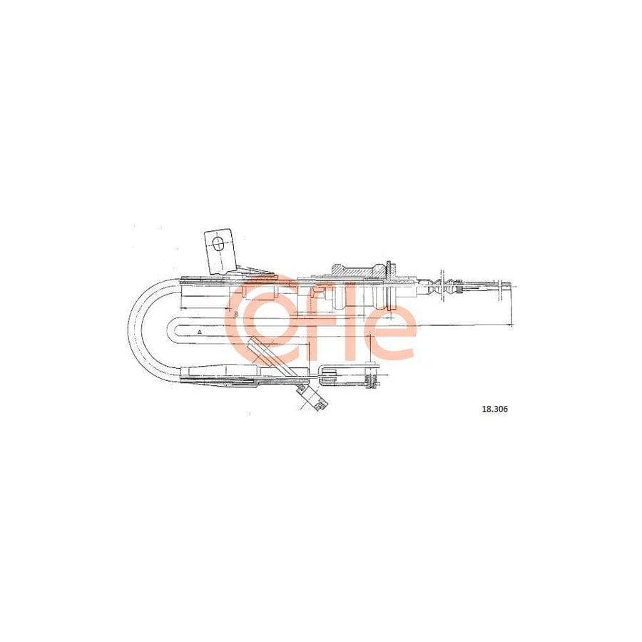 Cofle 92.18.306 Clutch Cable for Mazda 323