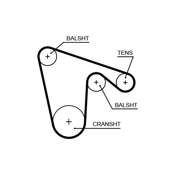 GATES GAT5620XS Timing Belt