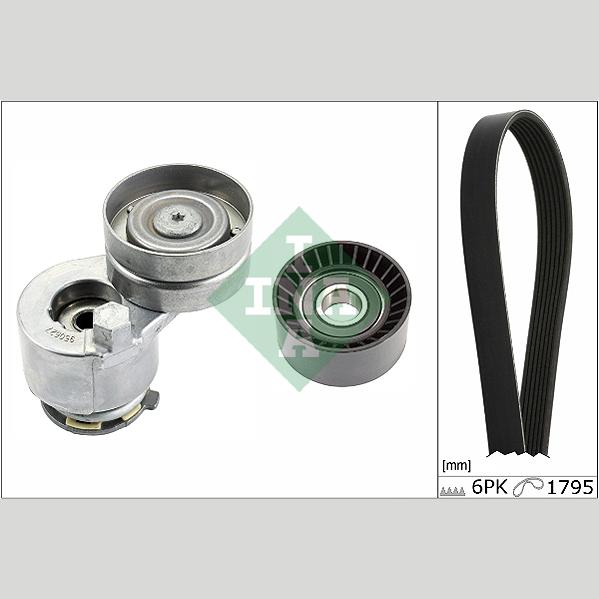 INA 529012410 V-Ribbed Belt Set