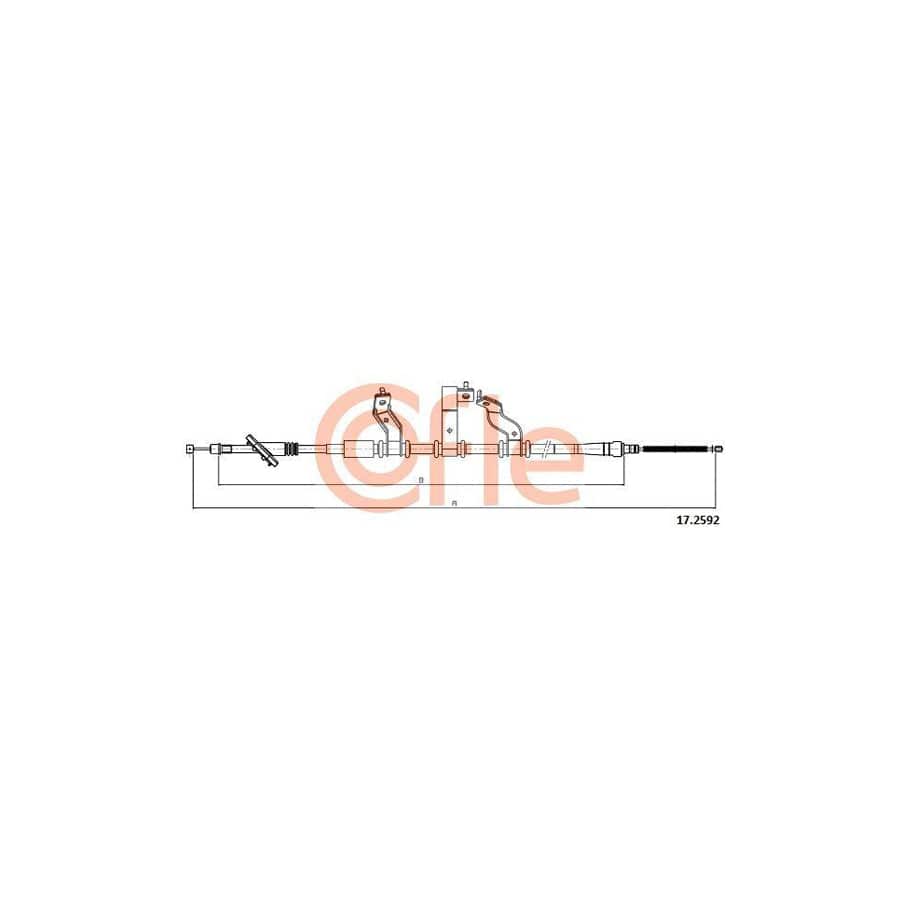 Cofle 92.17.2592 Hand Brake Cable for Hyundai Tucson (Jm)