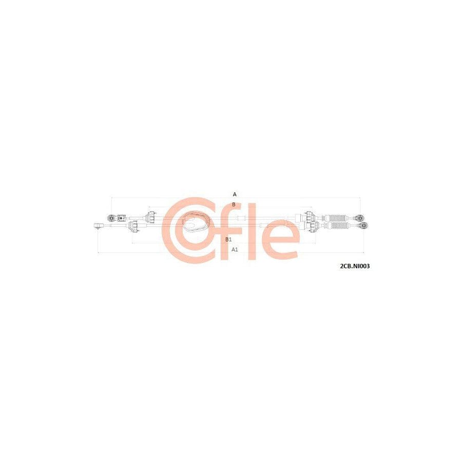 Cofle 2Cb.Ni003 Cable, Manual Transmission for Nissan Qashqai / Qashqai 2 I (J10, Nj10)