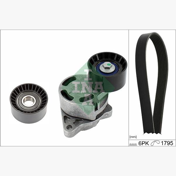 INA 529043310 V-Ribbed Belt Set