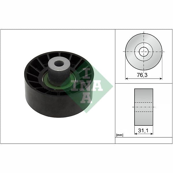 INA 532077610 V-Ribbed Belt Deflection/Guide Pulley