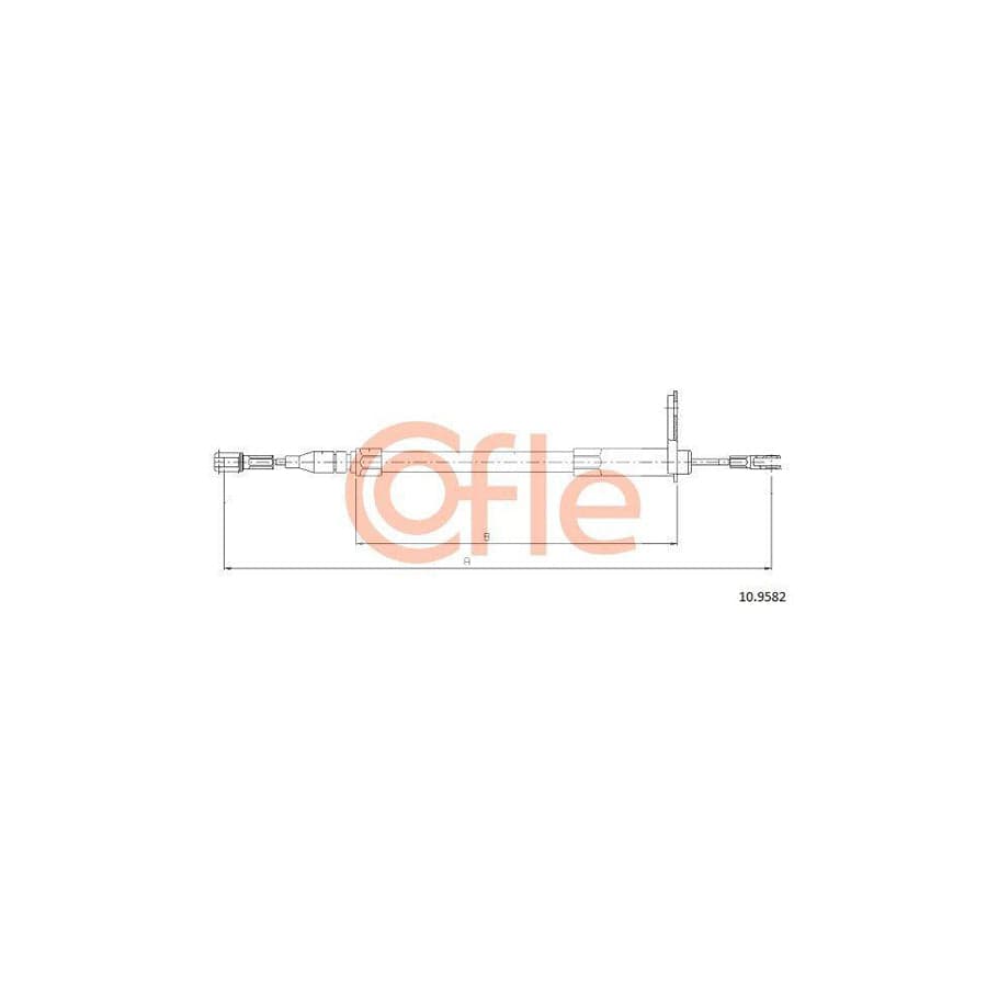 Cofle 10.9582 Hand Brake Cable Suitable for Mercedes-Benz Sl Convertible (R129)
