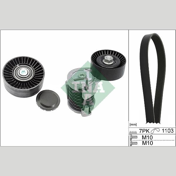 INA 529004910 V-Ribbed Belt Set