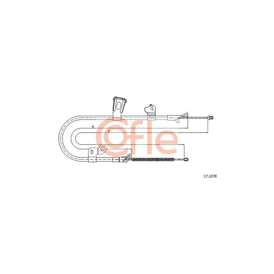 Cofle 92.17.1078 Hand Brake Cable for Toyota Yaris Verso (P2)
