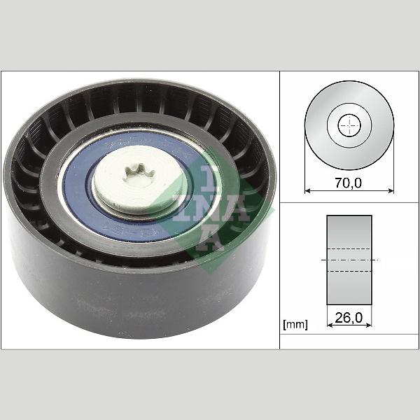 INA 532059510 V-Ribbed Belt Deflection/Guide Pulley