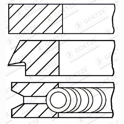 GOETZE 08-112500-00 Piston Ring Kit