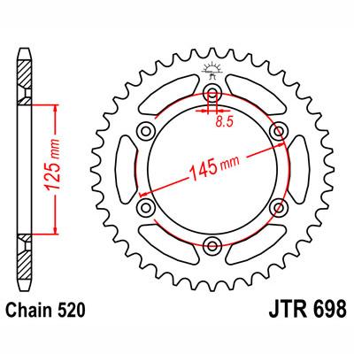 JT JTR698,40 Chain Sprocket