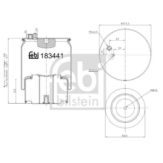 FEBI FE183441 Air Suspension Bellow
