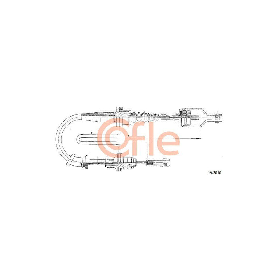 Cofle 19.3010 Clutch Cable for Nissan Micra II Hatchback (K11)