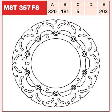 TRW MOTO MST357FS Brake Disc