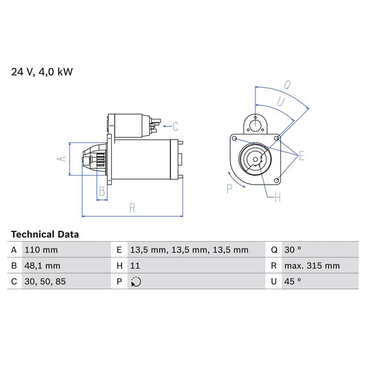 BOSCH 0986025890 Starter