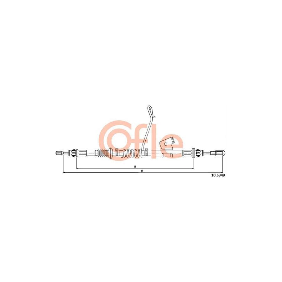 Cofle 92.10.5349 Hand Brake Cable for Ford Transit Custom