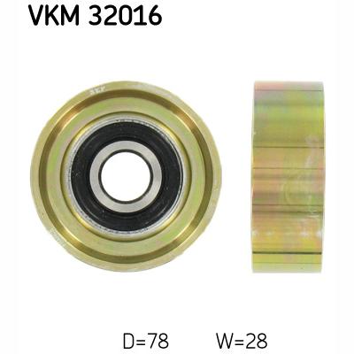 SKF VKM32016 V-Ribbed Belt Deflection/Guide Pulley