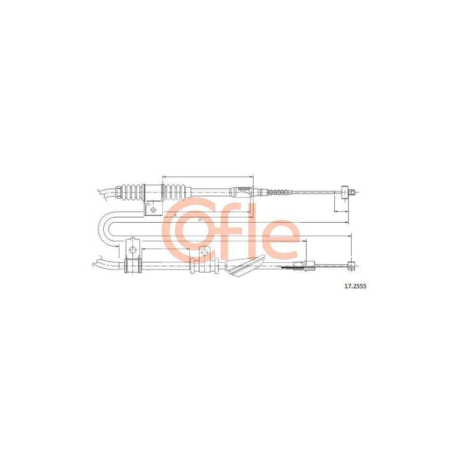 Cofle 92.17.2555 Hand Brake Cable for Hyundai Lantra