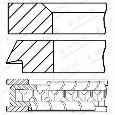 GOETZE 08-782600-00 Piston Ring Kit