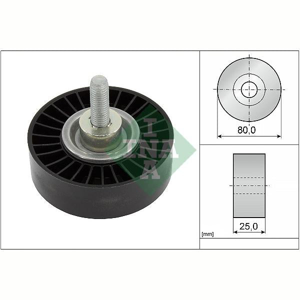 INA 532088710 V-Ribbed Belt Deflection/Guide Pulley