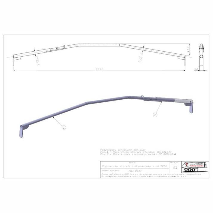 FEBER N13.0033/L-2130+645 Semi-Trailer Roof Element