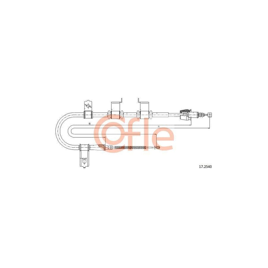Cofle 92.17.2540 Hand Brake Cable for Hyundai Getz (Tb)