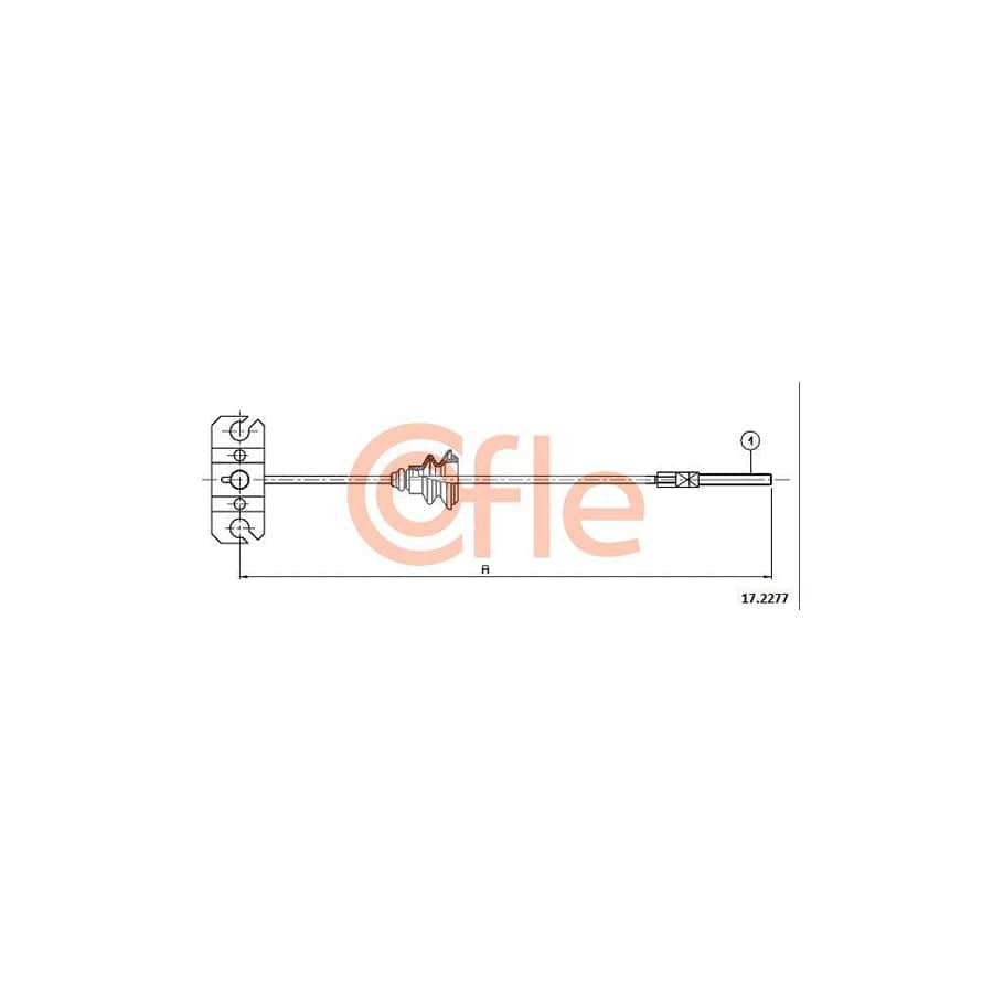 Cofle 17.1448 Hand Brake Cable for Toyota Corolla