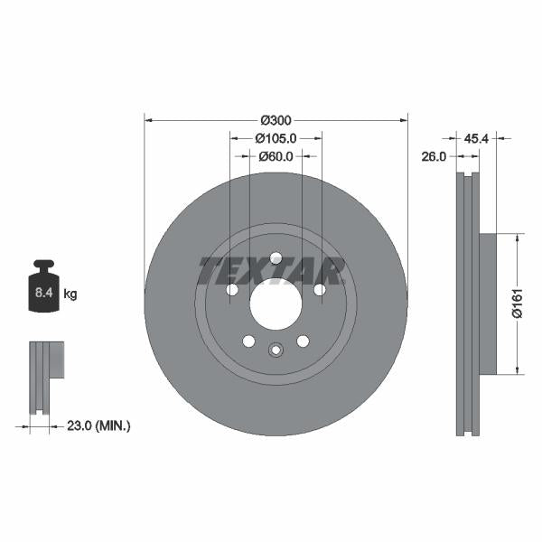 TEXTAR 92277205 Brake Disc