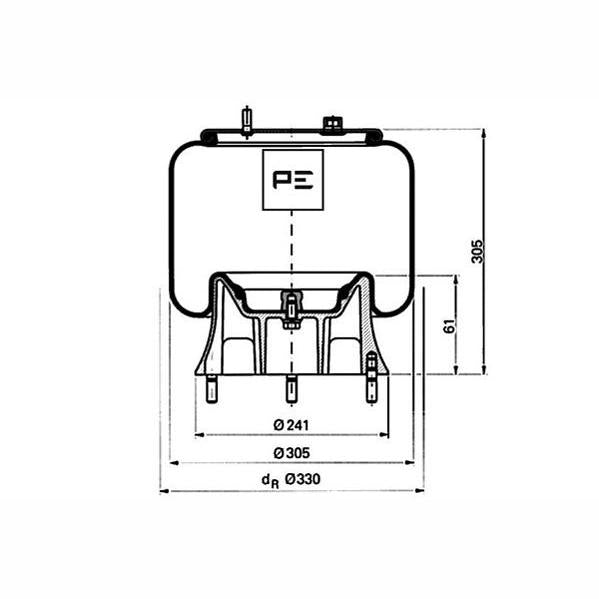 PETERS 084.103-72 Air Suspension Bellow