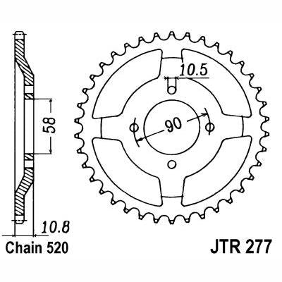 JT JTR277,41 Chain Sprocket