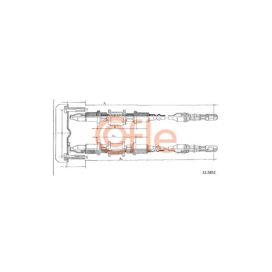 Cofle 11.5852 Hand Brake Cable