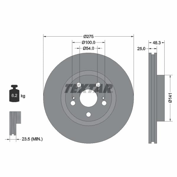 TEXTAR 92090600 Brake Disc
