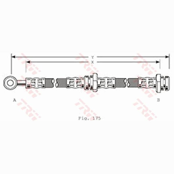 TRW MOTO PHD215 Brake Hose