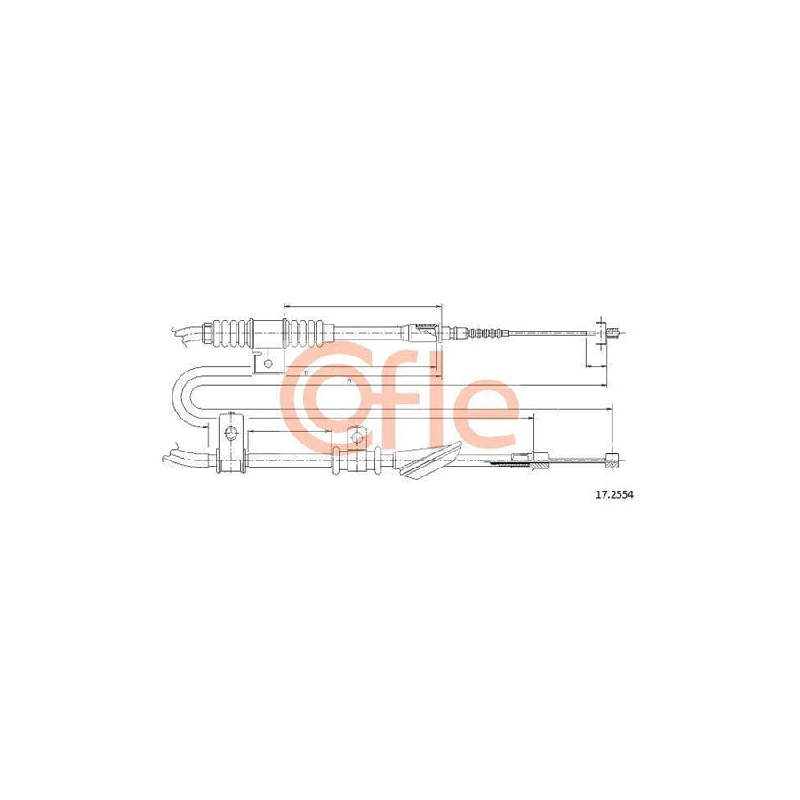 Cofle 17.1612 Hand Brake Cable for Toyota Modell F