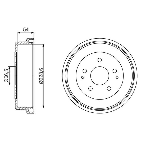 BOSCH 0986477230 Brake Drum