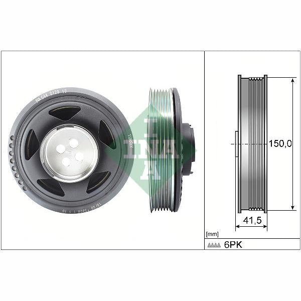 INA 544012910 Crankshaft Belt Pulley