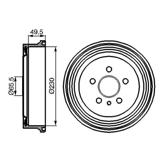 BOSCH 0986477104 Brake Drum