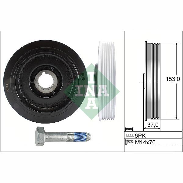 INA 544005820 Crankshaft Belt Pulley