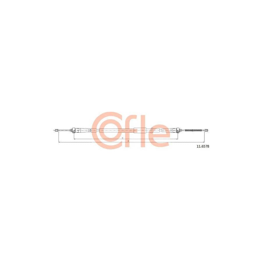 Cofle 11.6578 Hand Brake Cable for Renault Clio IV Hatchback (Bh)