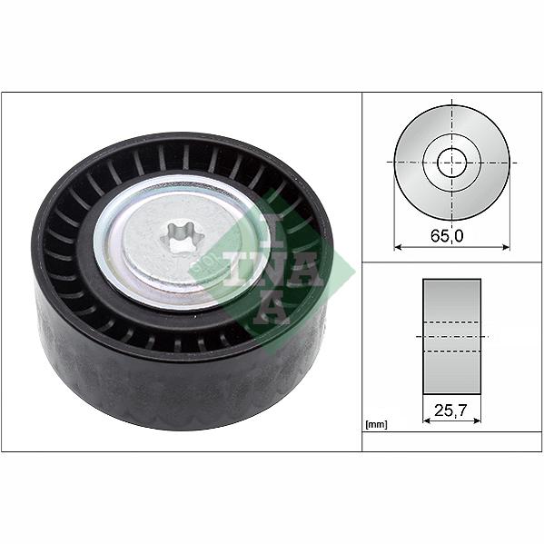 INA 532090710 V-Ribbed Belt Deflection/Guide Pulley