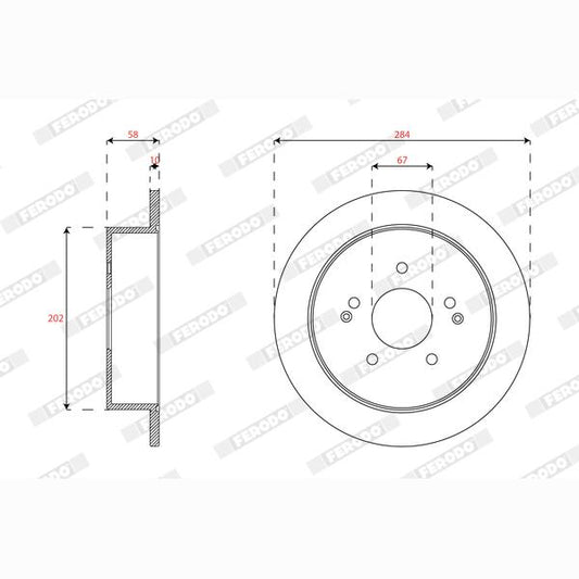 FERODO DDF1992C Brake Disc .
